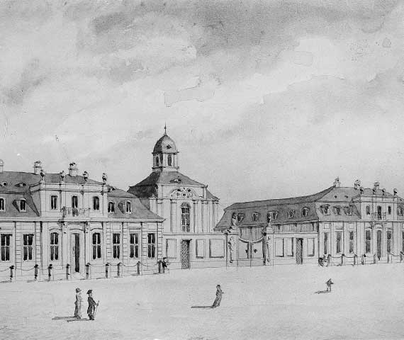Pałac Brühla w Dreźnie-Friedrichstadt, przed 1774, obecnie Szpital Friedrichstadt (Museen der Stadt Dresden)