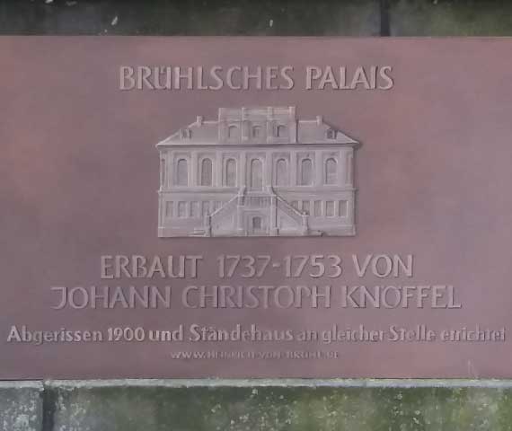 Entwurf für eine Gedenktafel an das Brühlsche Palais, 2020
